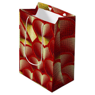 Bolsa De Regalo Mediana Corazones calientes rojas