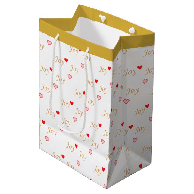 Bolsa De Regalo Mediana Corazones de alegría (Angulo Anverso)