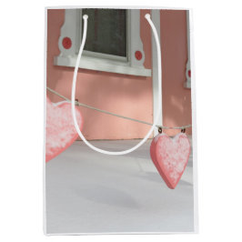 Bolsa De Regalo Mediana Corazones de pan de jengibre en nieve - Viñedo de 