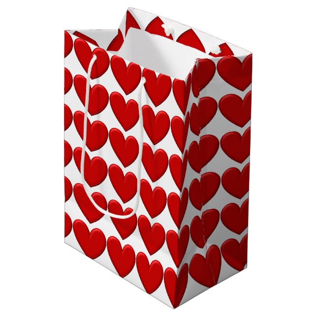Bolsa De Regalo Mediana Corazones esponjosos (Angulo Anverso)