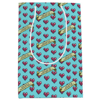 Bolsa De Regalo Mediana Corazones rojos con amor en el día de San Valentín