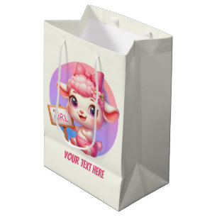Bolsa De Regalo Mediana Cordero de personalizable de bebé de animal lindo