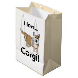 Bolsa De Regalo Mediana Corgi I Love Corgi