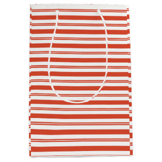 Bolsa De Regalo Mediana Coro de Caramelo de Caña - Gran Franja Horizontal