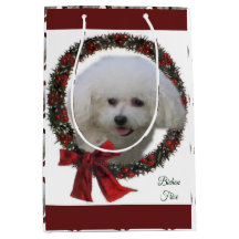 Corona de Navidad de Bichon Frise
