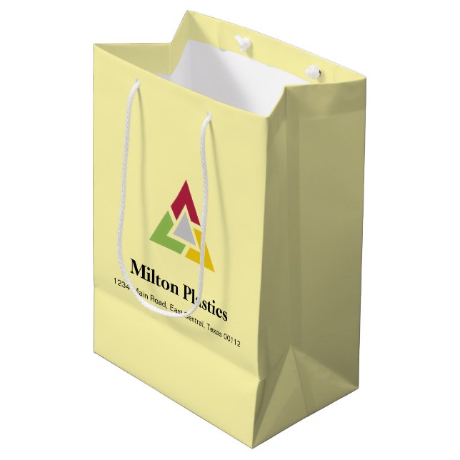 Bolsa De Regalo Mediana Corporate Gift Bag with Company Logo (Angulo Anverso)