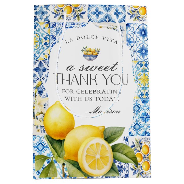 Bolsa De Regalo Mediana Costa Amalfitana Italiana Toscana Costera (Anverso)