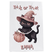 Costumbre de Truco o Trato Cubeta de Gato Negro y