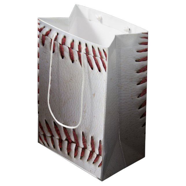 Bolsa De Regalo Mediana Costura roja del béisbol (Angulo Anverso)