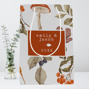 Bolsa De Regalo Mediana Cottagecore Mushroom Navidades Woodsy Botánicos