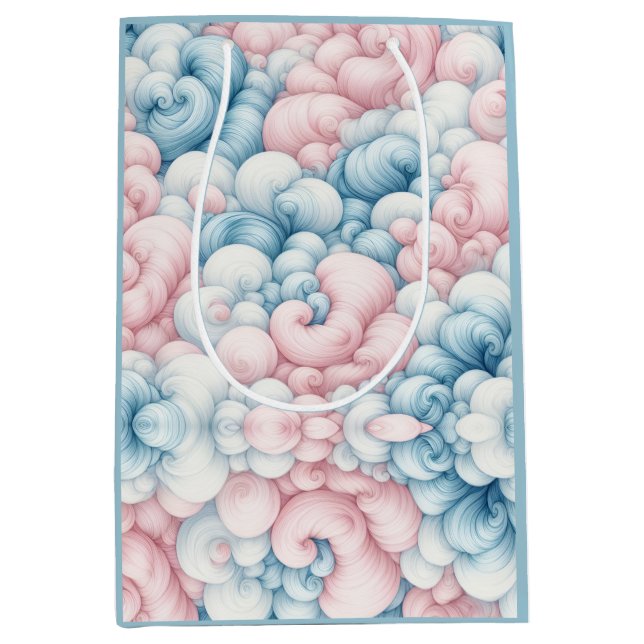 Bolsa De Regalo Mediana Cotton Candy Clouds (Anverso)