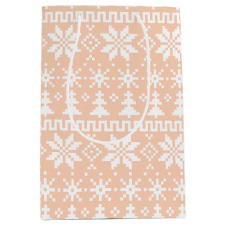 Bolsa De Regalo Mediana Cozy Fair Isle