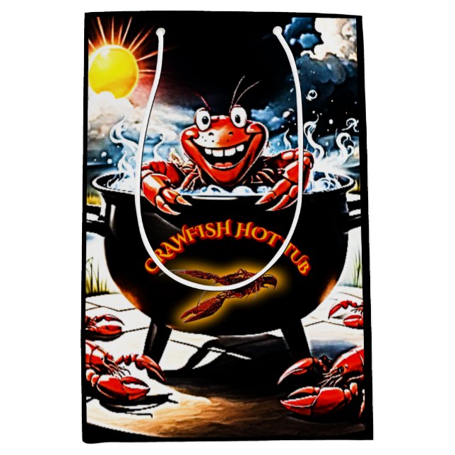 Bolsa De Regalo Mediana Crawfish Hot Tub (Anverso)