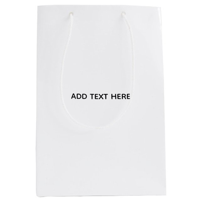 Bolsa De Regalo Mediana Crea tu propio blanco  (Anverso)