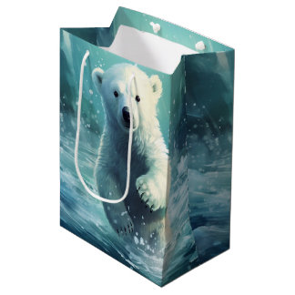 Bolsa De Regalo Mediana Crea tu propio cachorro de oso polar