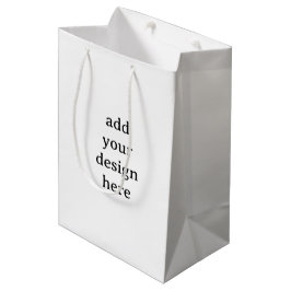 Bolsa De Regalo Mediana Crea tu propio simple personalizado 7”x4.5”x10” Ma