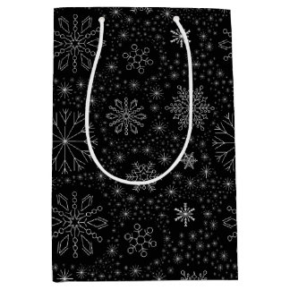 Bolsa De Regalo Mediana Crea tus propios copos de nieve minimalistas vinta