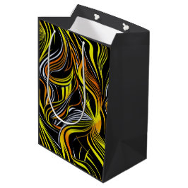 Bolsa De Regalo Mediana Creative Black, Yellow & O Seamless Abstrates