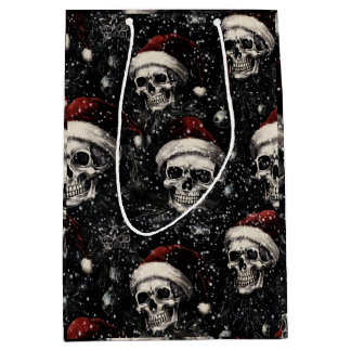 Bolsa De Regalo Mediana Creepmas Spooky Gothic Skulls