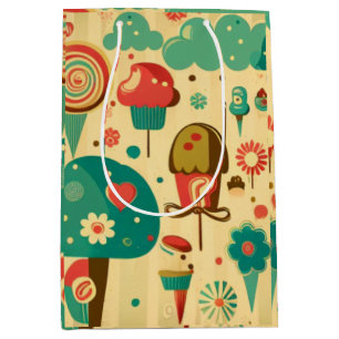 Bolsa De Regalo Mediana Cremas de hielo cutáneo retro