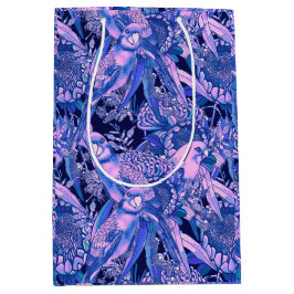 Bolsa De Regalo Mediana Crimson Rosella Azul tropical