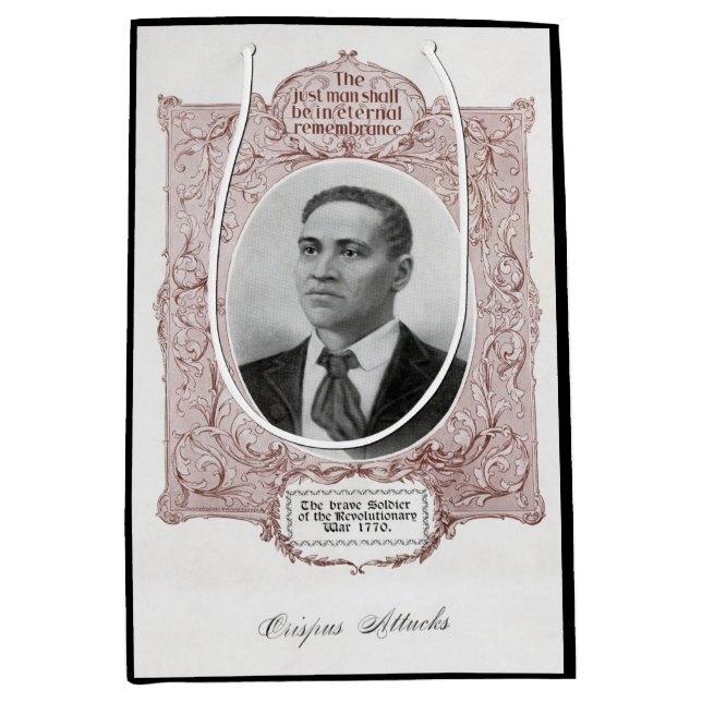 Bolsa De Regalo Mediana Crispus Attucks: Mártir de la Revolución Americana (Anverso)