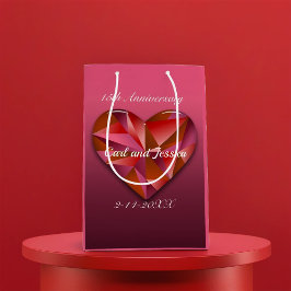 Bolsa De Regalo Mediana Crystal Heart por 15 años