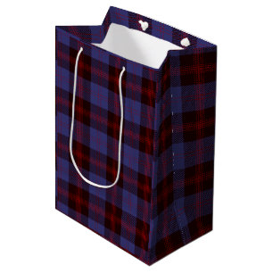 Bolsa De Regalo Mediana Cuadro de búfalo azul marino rojo