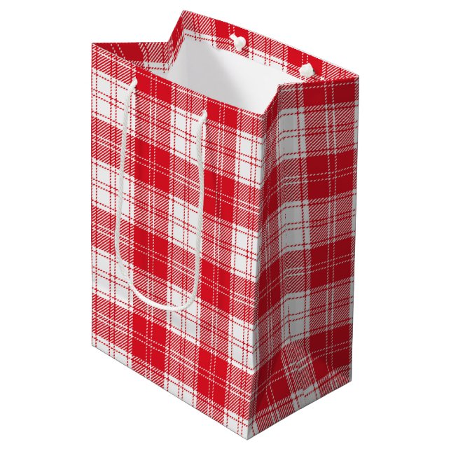 Bolsa De Regalo Mediana Cuadros escoceses (Angulo Anverso)