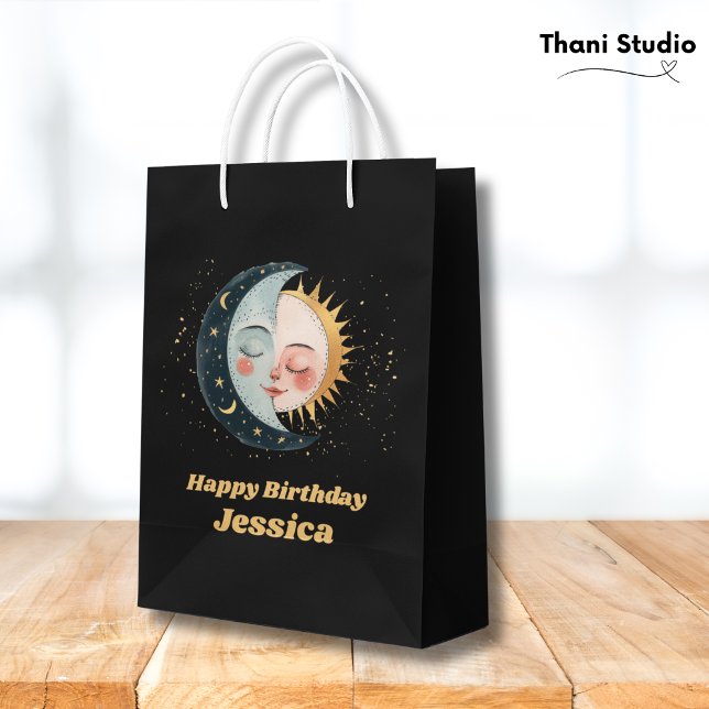 Bolsa De Regalo Mediana Cualquier Vejez Celestial Pajama Cumpleaños Negro (Subido por el creador)