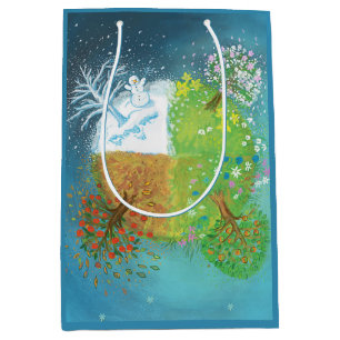 Bolsa De Regalo Mediana Cuatro estaciones en la Tierra