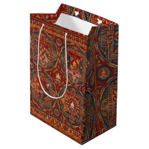 Bolsa De Regalo Mediana Cuatro Mandalas Budistas del Tíbet Central