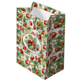 Bolsa De Regalo Mediana Cubierta de fresas