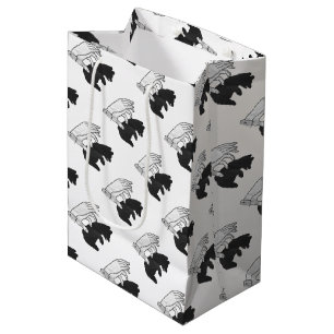 Bolsa De Regalo Mediana Cubo de oso de silueta manual