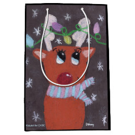 Bolsa De Regalo Mediana Cuerno Brillante de Rudolph - KidsArt para CHOC 