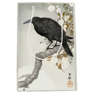 Bolsa De Regalo Mediana Cuervo Cuervo Japonés Koson Pájaro