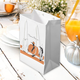 Bolsa De Regalo Mediana Cuidada Personalizado Calabaza Pingüino Funny Hall