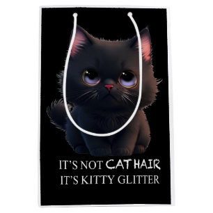 Bolsa De Regalo Mediana Cuidadoso gato negro