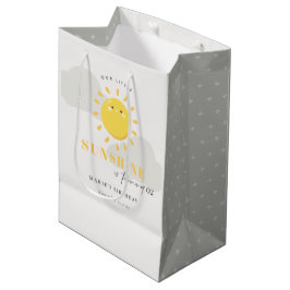 Bolsa De Regalo Mediana Cuidar nuestro Gris Sunshine cualquier cumpleaños