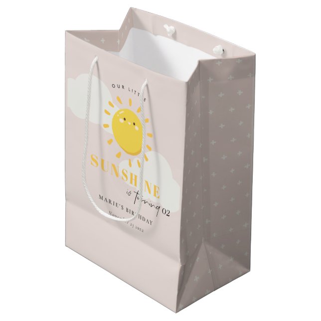 Bolsa De Regalo Mediana Cuidar nuestro pequeño sol en Rubor cualquier cump (Angulo Anverso)