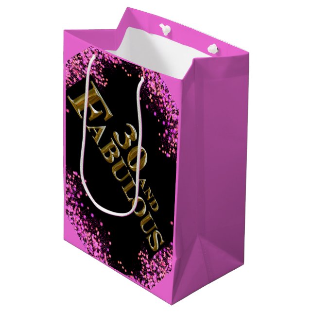 Bolsa De Regalo Mediana Cumpleaños 30  (Angulo Anverso)