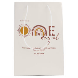 Bolsa De Regalo Mediana Cumpleaños bohemio de Miss Onederful