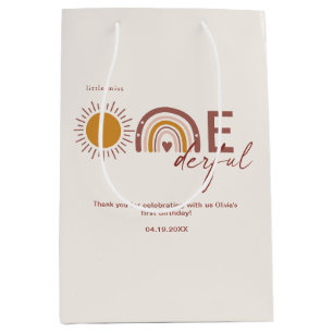 Bolsa De Regalo Mediana Cumpleaños bohemio de Miss Onederful 
