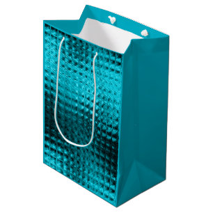 Bolsa De Regalo Mediana Cumpleaños brillante del efecto metalizado del
