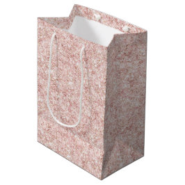Bolsa De Regalo Mediana Cumpleaños Brillo Rosa Rubor
