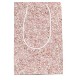 Bolsa De Regalo Mediana Cumpleaños Brillo Rosa Rubor