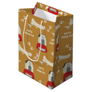 Bolsa De Regalo Mediana Cumpleaños de cachorro Paw-ty