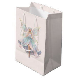 Bolsa De Regalo Mediana Cumpleaños de Colores Pastel de Hada Ángel Mágico