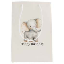 Bolsa De Regalo Mediana Cumpleaños de elefante de safari