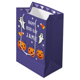 Bolsa De Regalo Mediana Cumpleaños de Halloween personalizado